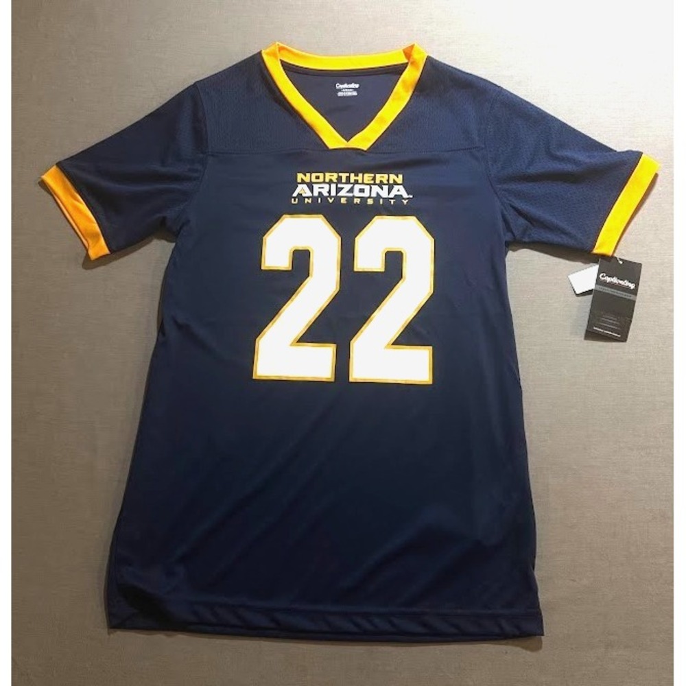 Northern Arizona University Lumberjacks #22 Jersey Women Small Blue Short Sleeve